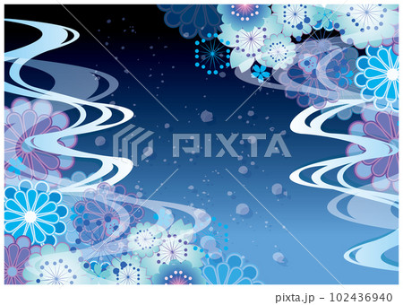 涼しい夏の和風イメージ背景 涼しい夏の和風イメージ背景 102436940