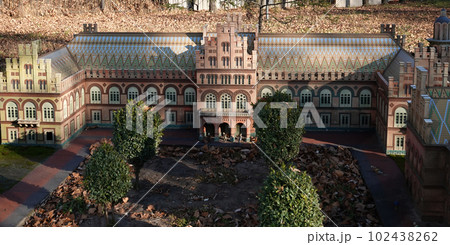Kyiv, Ukraine November 11, 2021: the building of the National Chernivtsi University named after Yuriy Fedkovich in the city of Chernivtsi - Museum of Miniatures Kyiv Kyiv, Ukraine November 11, 2021: the building of the National Chernivtsi University named after Yuriy Fedkovich in the city of Chernivtsi - Museum of Miniatures Kyiv 102438262