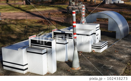 Kyiv, Ukraine November 11, 2021: Chernobyl Nuclear Power Plant 1971 - 2000 - Museum of Miniatures 102438273