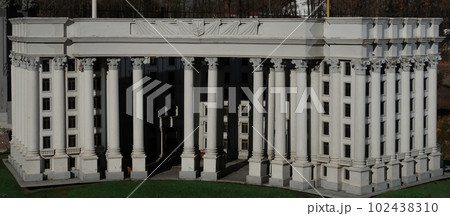 Kyiv, Ukraine November 11, 2021: Ministry of Foreign Affairs of Ukraine - museum of miniatures of historical buildings in the city of Kyiv 102438310