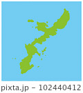 沖縄のかわいい地図 102440412