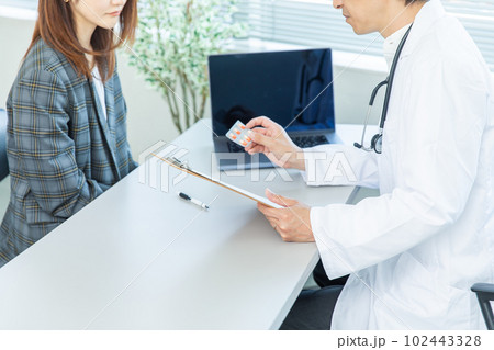 薬の説明をする医師　Doctor 102443328