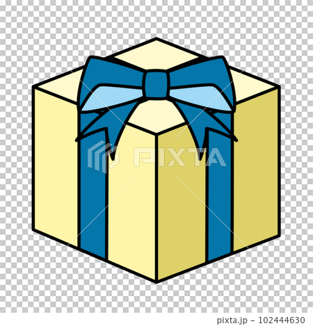 Isometric style simple gift box blue 102444630