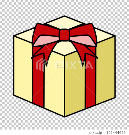 Isometric style simple gift box red 102444633
