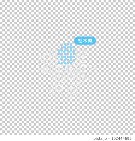 ドットで構成された関東・栃木県の地図 102444693