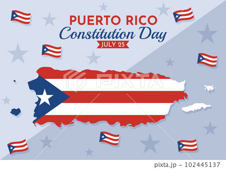 Fishing flag puerto rico on a cartoon Royalty Free Vector