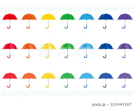 カラフルな傘のイラスト 102445167