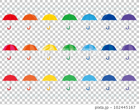 カラフルな傘のイラスト 102445167