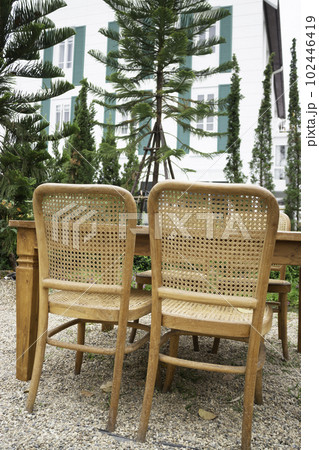 Street cafe with vintage furniture Street cafe with vintage furniture 102446419