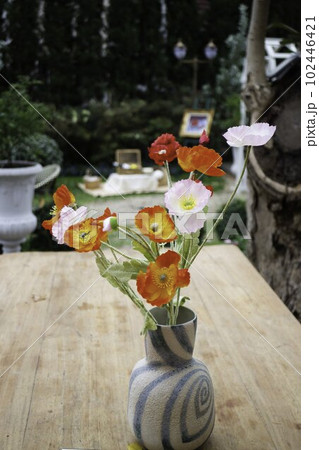 Street cafe with vintage furniture 102446421