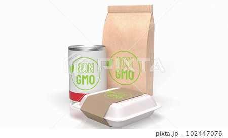 The Product on white Background for non gmo concept 3d rendering 102447076