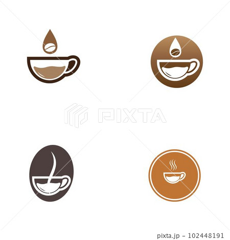 coffee bean icon vector 102448191