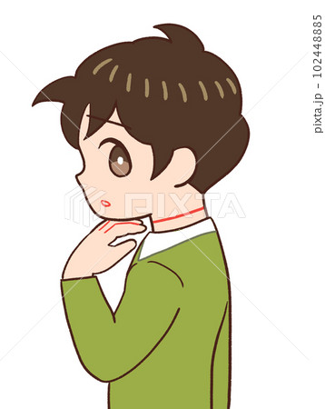 ヘアターニケット症候群の子供のイラスト 102448885