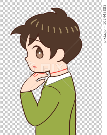 ヘアターニケット症候群の子供のイラスト 102448885