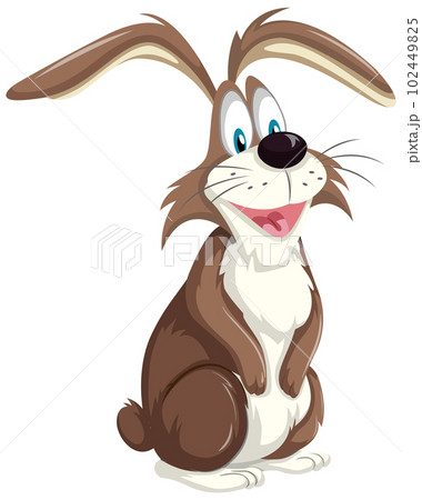 Cute playful rabbit cartoon character Cute playful rabbit cartoon character 102449825