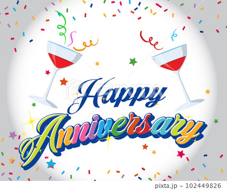 Happy Anniversary message for banner or poster design Happy Anniversary message for banner or poster design 102449826