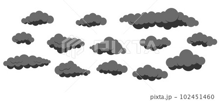 Cloud vector silhouette