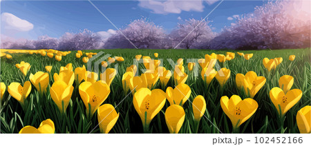 Snowfall flower. Spring wild flower. Beautiful grass of nature. Sketch of snow light flower branch. Flowering plant. Snowy floral art. Vector illustration banner 102452166