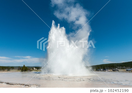 Geyser eruption in Yellowstone Geyser eruption in Yellowstone 102452190