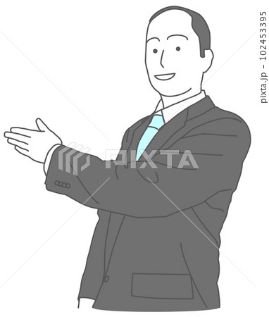 案内をするスーツを着た男性 102453395