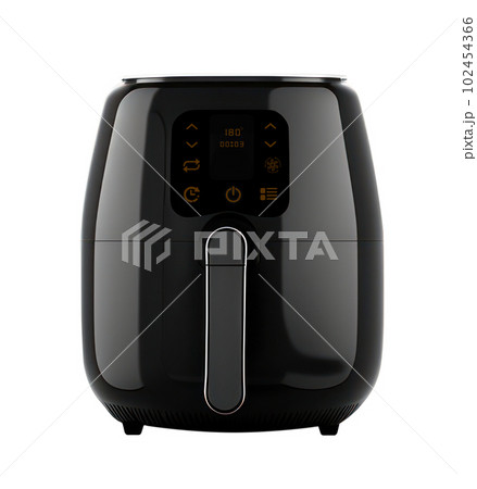 Air Fryer. Black Electric Deep Fryer on white background with clipping path Air Fryer. Black Electric Deep Fryer on white background with clipping path 102454366