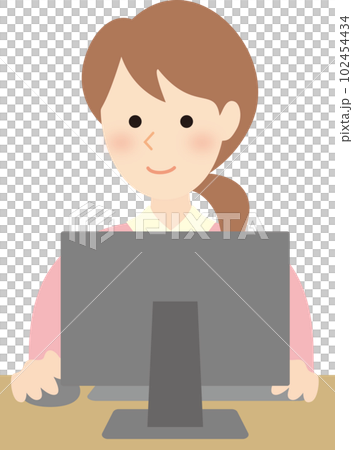 パソコン検索している女性 102454434