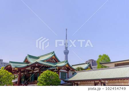東京都江東区 亀戸天神と東京スカイツリー 東京都江東区 亀戸天神と東京スカイツリー 102454749