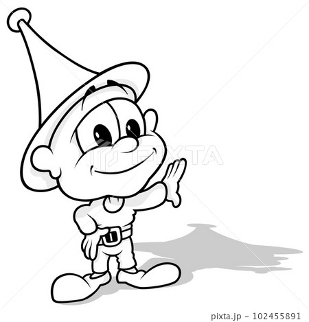 Drawing of a Small Cute Dwarf 102455891