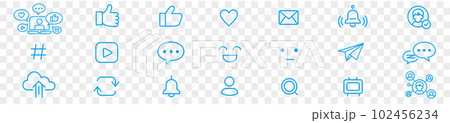 Social Media Social Network Service Icon collectio 102456234
