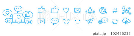 Social Media Social Network Service Icon collectio 102456235