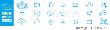 Social Media Social Network Service Icon collectio Social Media Social Network Service Icon collectio 102456237