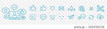 Social Media Social Network Service Icon collectio 102456238