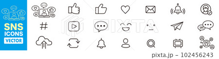 Social Media Social Network Service Icon collectio 102456243