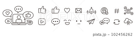 Social Media Social Network Service Icon collectio 102456262