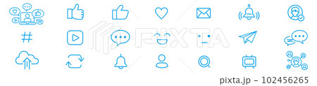 Social Media Social Network Service Icon collectio 102456265