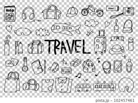 travel hand drawn icon set 102457461