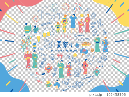 People who enjoy the summer festival People who enjoy the summer festival 102458596