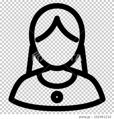 代表人、女人的線條風格圖標 代表人、女人的線條風格圖標 102461218