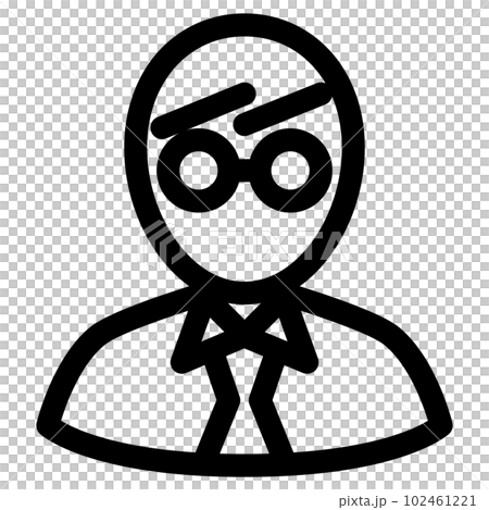 Line style icon representing person, man, glasses 102461221