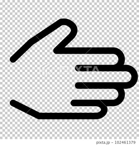 代表手、手掌、一隻手的線條樣式圖標 102461379
