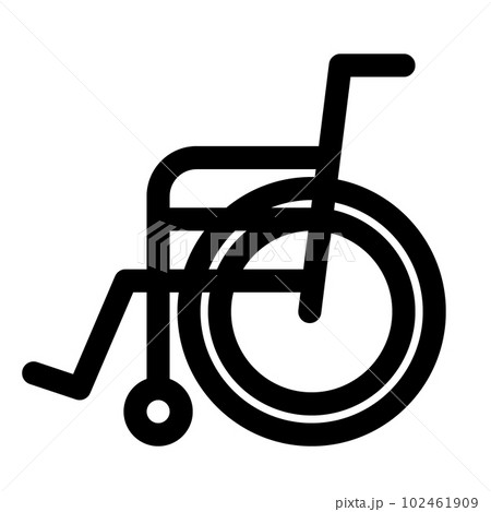 医療、車いすを表すラインスタイルのアイコン 医療、車いすを表すラインスタイルのアイコン 102461909
