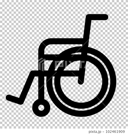 医療、車いすを表すラインスタイルのアイコン 医療、車いすを表すラインスタイルのアイコン 102461909