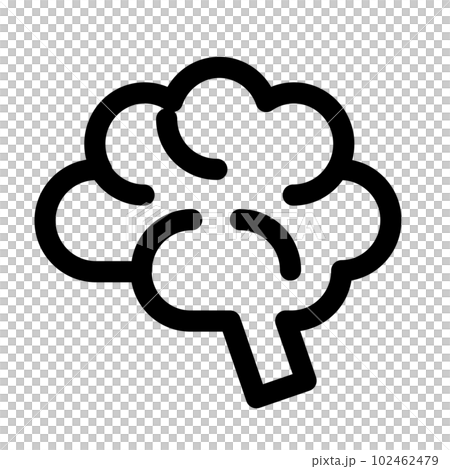 人体、脳を表すラインスタイルのアイコン 人体、脳を表すラインスタイルのアイコン 102462479
