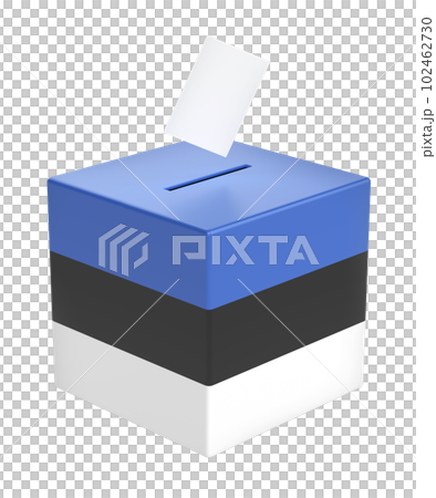 Ballot box with the flag of Estonia 102462730