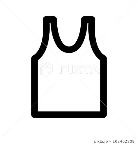 衣類、カットソー、タンクトップ、ランニングを表すラインスタイルのアイコン 衣類、カットソー、タンクトップ、ランニングを表すラインスタイルのアイコン 102462809