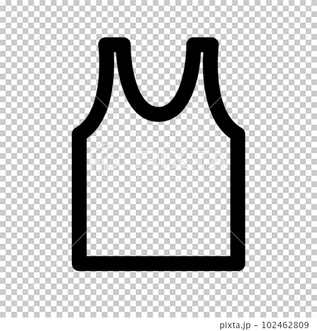 衣類、カットソー、タンクトップ、ランニングを表すラインスタイルのアイコン 衣類、カットソー、タンクトップ、ランニングを表すラインスタイルのアイコン 102462809