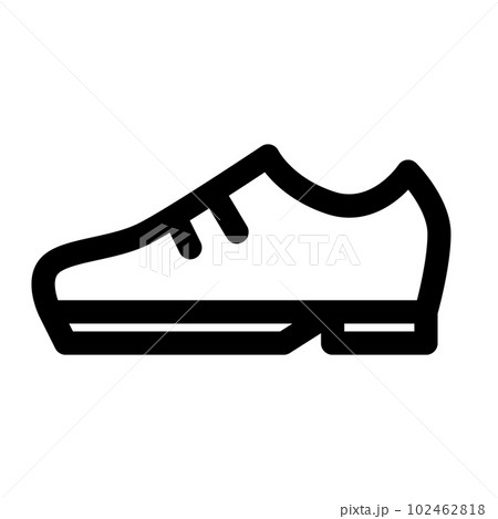 衣類、靴を表すラインスタイルのアイコン 102462818
