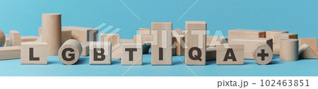 LGBTIQA+ in building blocks, banner format 102463851