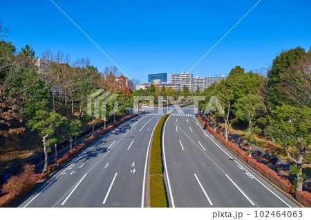 東京都多摩市鶴牧4丁目と落合5丁目の境から北側の都道156号の多摩鶴牧四丁目交差点方面 東京都多摩市鶴牧4丁目と落合5丁目の境から北側の都道156号の多摩鶴牧四丁目交差点方面 102464063