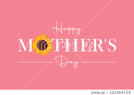 happy Mother's Day greeting banner with sunflower happy Mother's Day greeting banner with sunflower 102464139